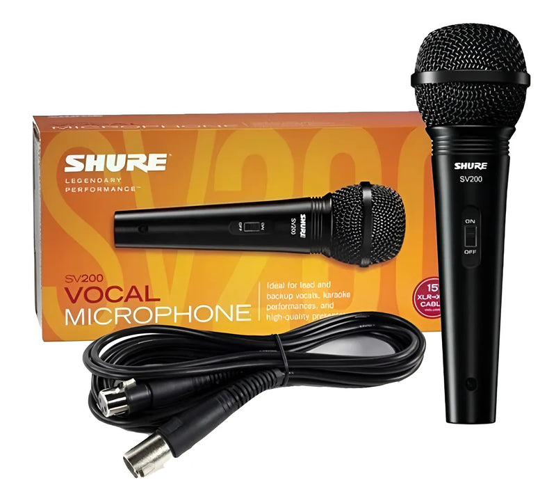 Micrófono Vocal Dinámico Shure Sv200 Color Negro