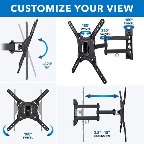 Soporte De Pared Movible Para Tv De 32 A 55 Pulgadas An400 N Negro