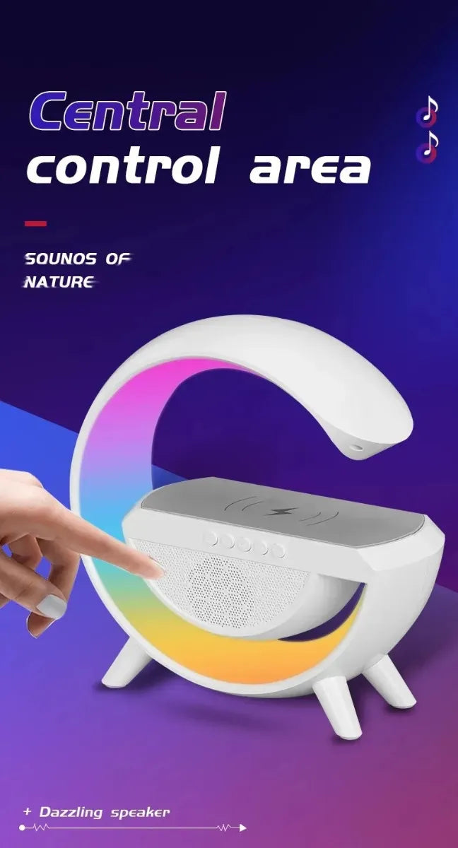 Bocina Bluetooth Altavoz Cargador Inalámbrico Led Rgb