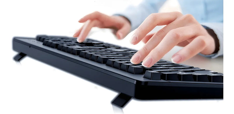 Kit de teclado y mouse Alámbrico Genius KM-160 de color negro- En español