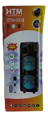 Parlante Radio Fm Recargable Torre Sonido Cabina Portátil Diseño