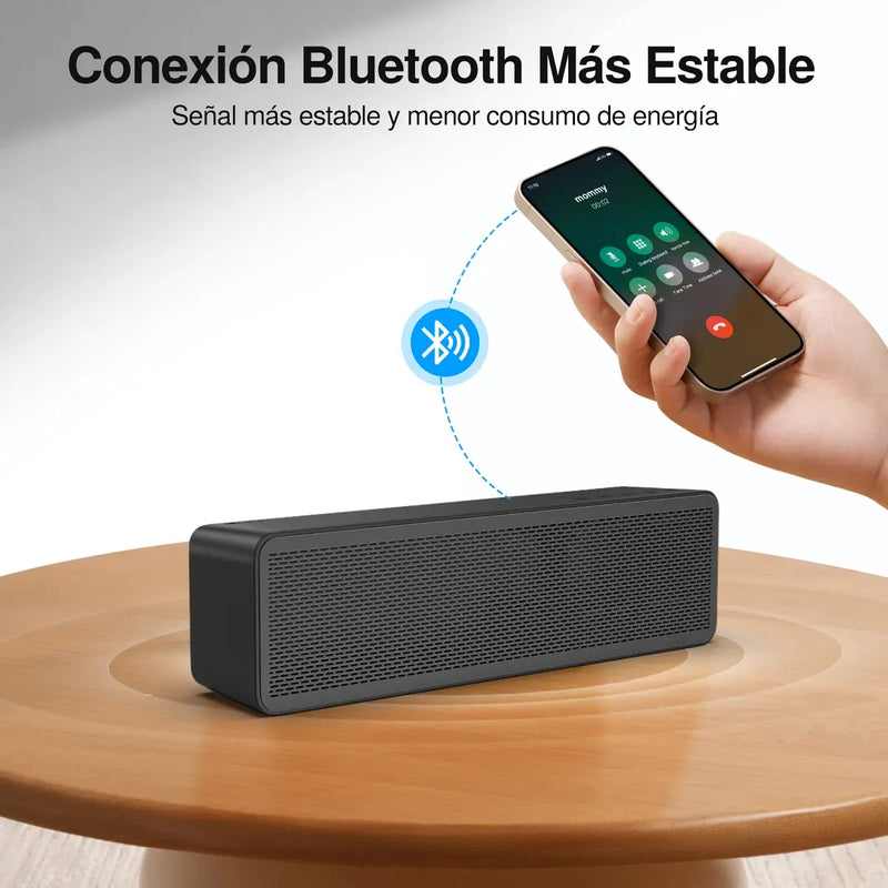 Bocina Bluetooth 1hora 20w Potente Con Bajos Profundos Negro