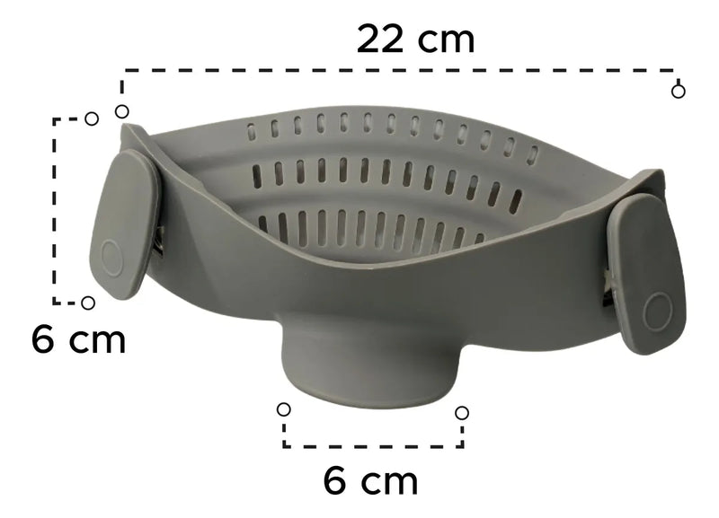 Escurridor Colador Para Pasta Y Verduras Gris Oscuro