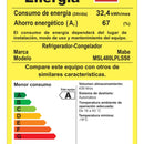 Nevecón Inverter Side By Side 480 Litros Brutos Mabe MSL480LPLSS0 Color Plateado