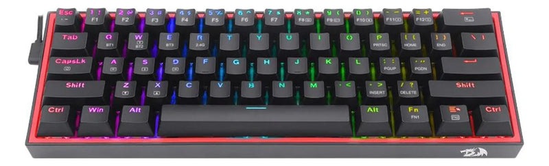 Teclado Mecánico Redragon Fizz Pro K616 Rgb Wireless Dual Color Del Teclado Negro Idioma Español Latinoamérica