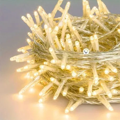 Extensión Luz Led Lineal 200 Luces 14m Transparente 1440 Cálido