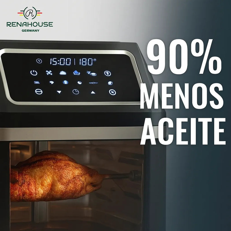 Freidora Horno De Aire 12 L Renahouse Rh-97 Pantalla Tactil Negro