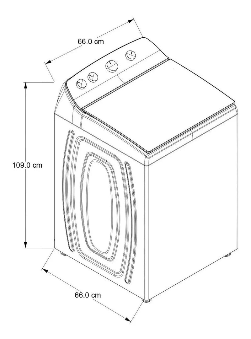 Lavadora Superior 19kg Xpert System Tapa Metálica Bl 8mwtw19 Blanco