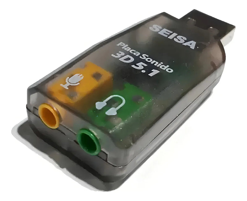 Tarjeta De Sonido Usb 5.1. Audifonos Y Microfono Plug 3.5mm Color Azul