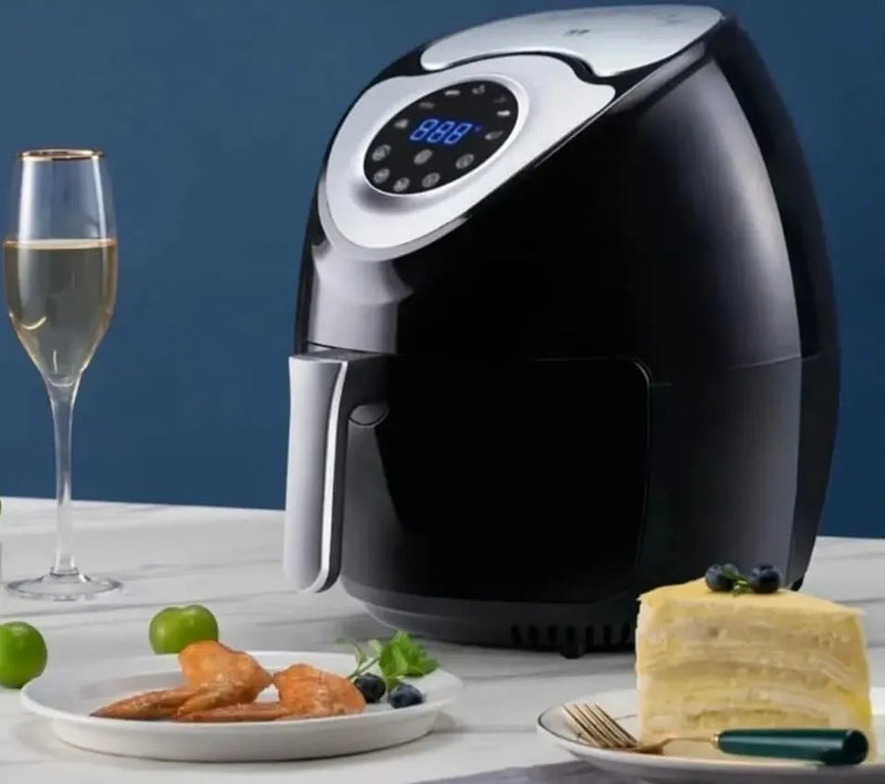Freidora Sin Aceite Air Fryer Digital Swisshome 12 Litros Negro