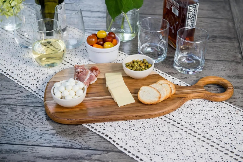 1 Tabla Premium De Madera Teca Para Picar Y Cocinar Profesio Geométrico Marrón