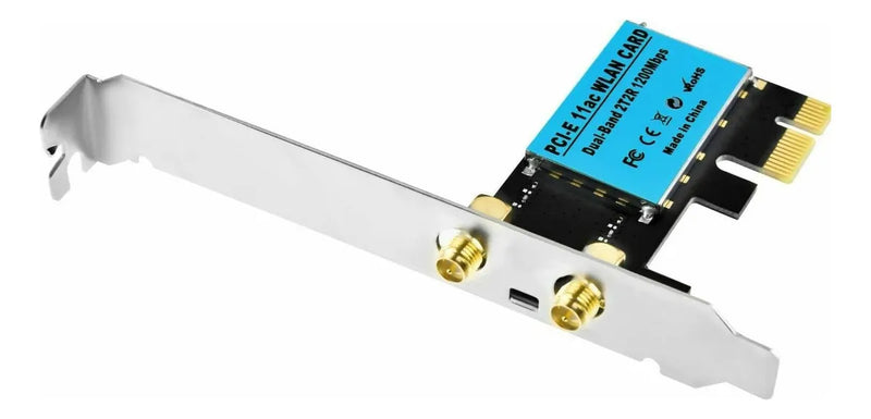 Tarjeta Wifi Doble Banda 2t2r 1200mbps Pci-e 11ac 2 Antenas