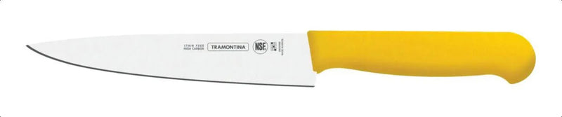 Set X3 Cuchillos 6 PuLG. Tramontina Chef Master Profesional Color Blanco, Rojo y Amarillo