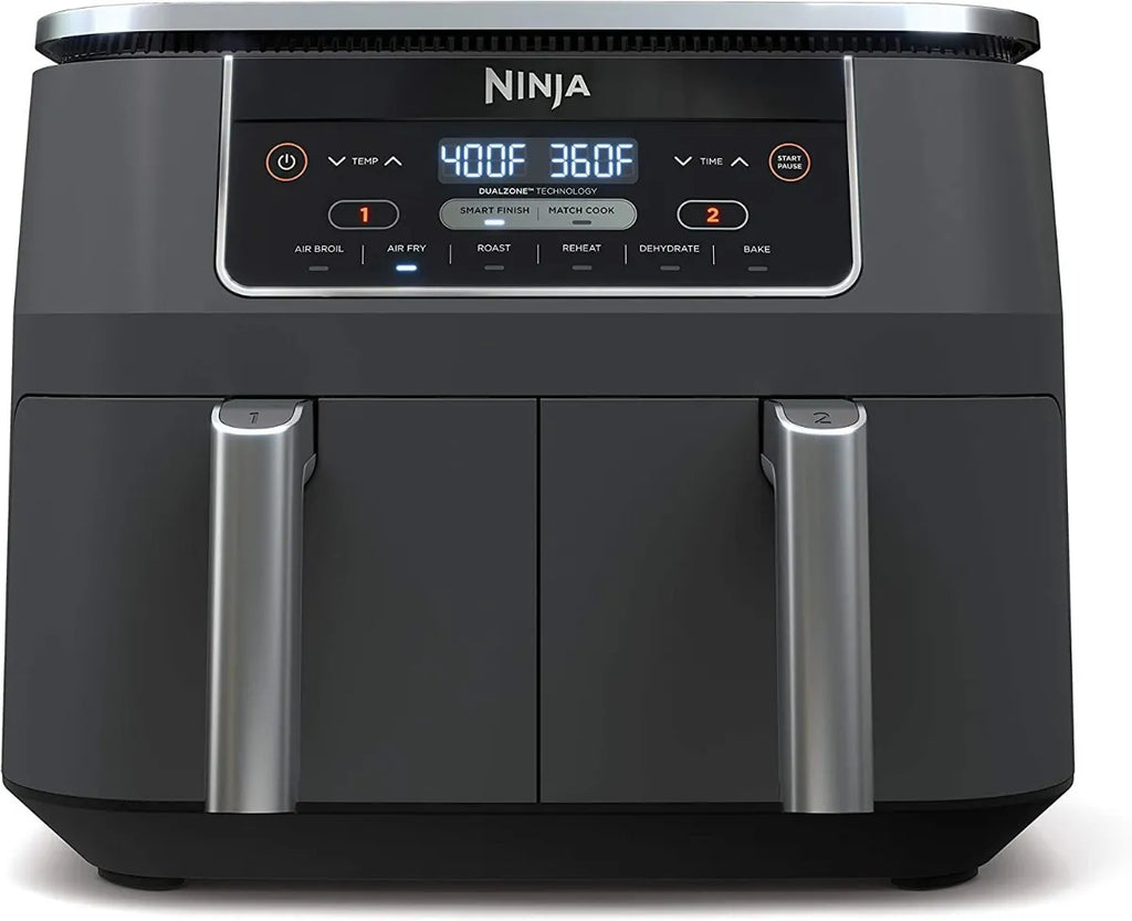 Freidora De Aire 2 Canastas 7.6 Lts Ninja Dz201 Gris Color Gris oscuro