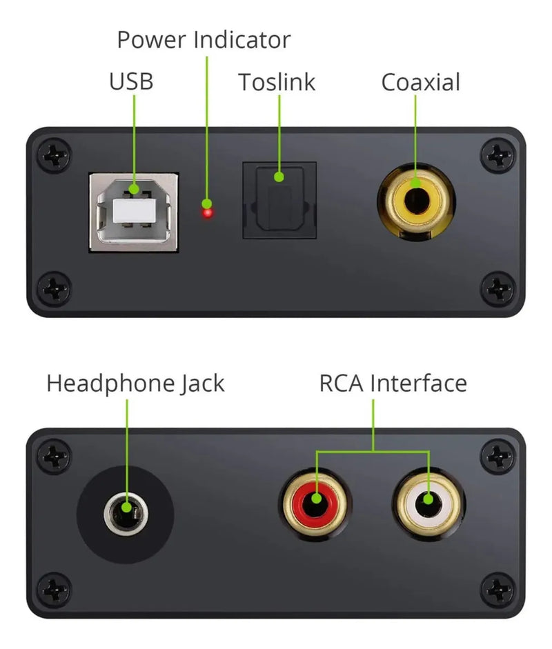 Tarjeta De Audio Sonido Usb Dac A Optico Coaxial Rca Jk3.5mm
