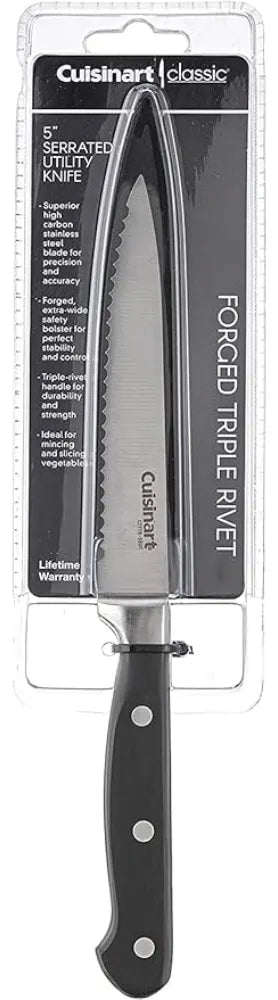 Cuchillo Sierra Triple Rivet Collection Cuisinart C77tr-5sut Color Negro
