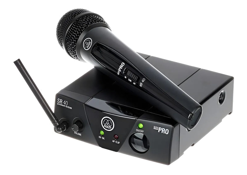 Micrófono AKG WMS40 Mini Vocal Set Dinámico Cardioide color negroS
