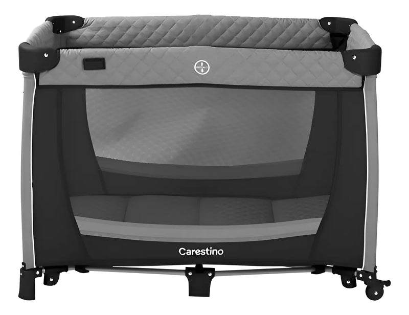 Cuna Corral Carestino Genova Negro Completa + Bolso