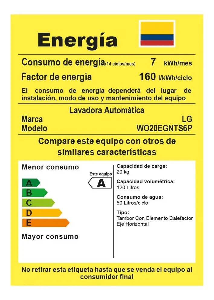Lavadora Lg Carga Frontal 20 Kg Ai Dd Thinq Turbowash Gris