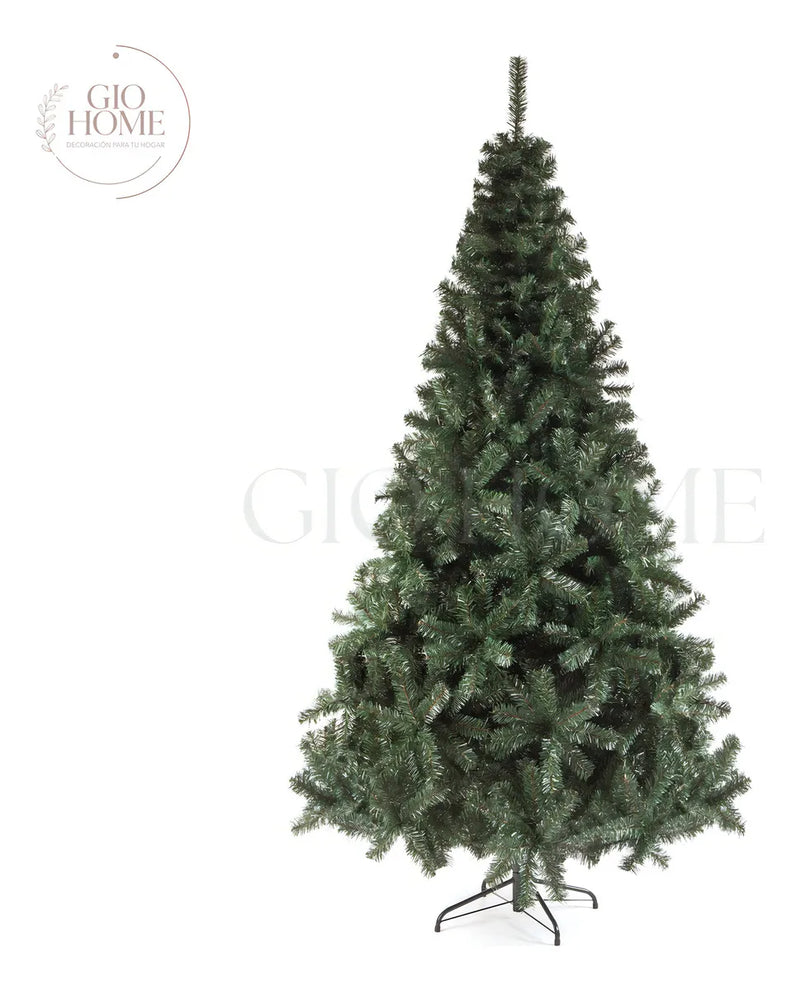 Arbol De Navidad Cascada 1.80m 643 Puntas Gio Home Pino Navideño Look Natural Base Metalica Artificial Para Decoracion Con Bolas Adornos Extension Cintas Bombillos Botas Campanas Luces Estrella Noel