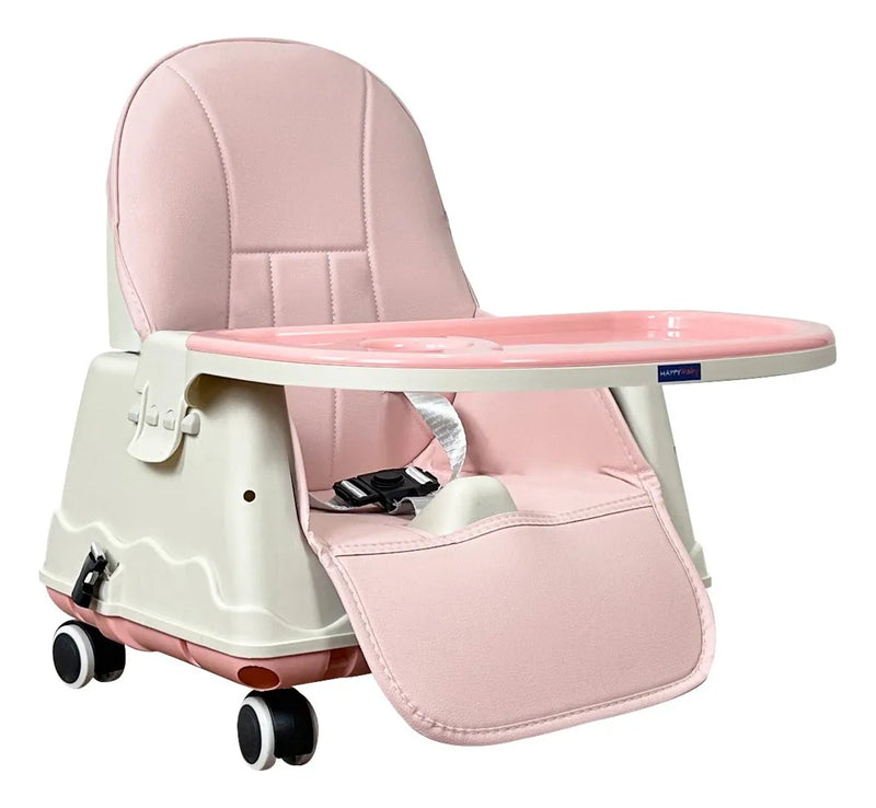Silla Comedor Bebe 3en1 Happy Baby Zoe Color Rosa