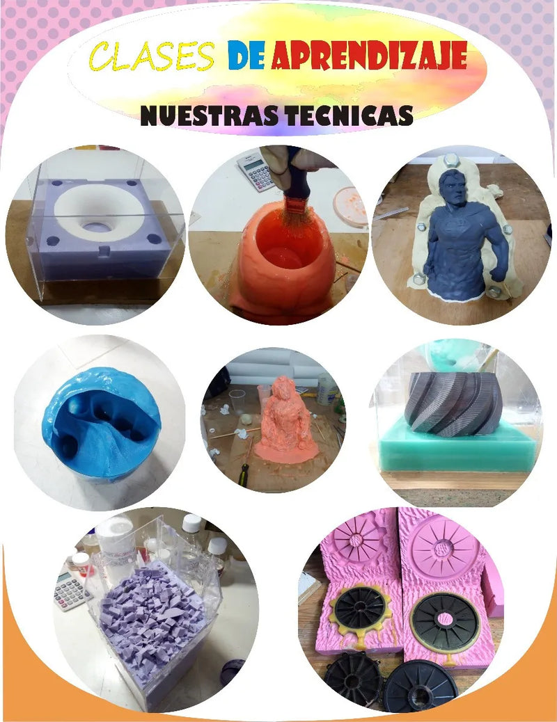 Caucho Silicona Mold 25 Estaño Liquido Moldes X500gescultura
