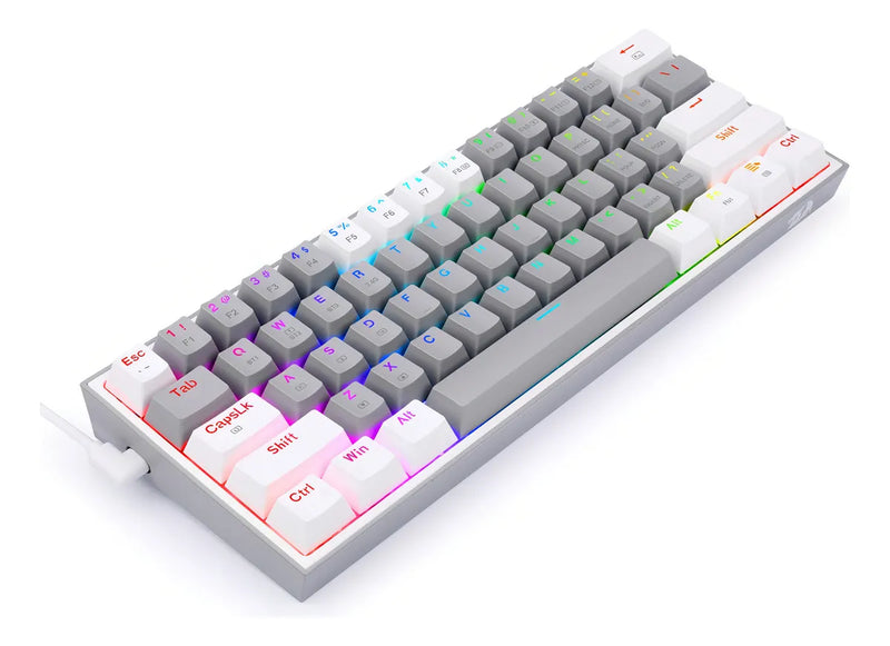 Teclado Bluetooth Redragon Fizz K616 Rgb Gris Blanco Español Idioma Español España