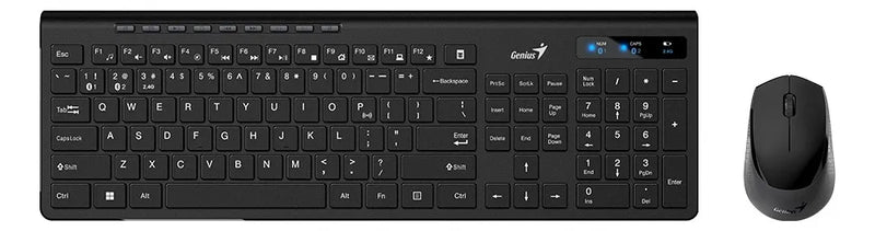 Combo Genius Teclado + Mouse Slimstar 8230 Wireless/bt Mouse Negro Teclado Negro