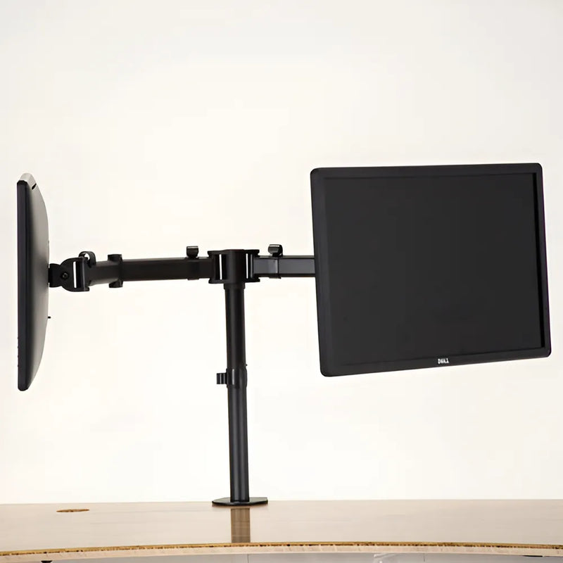 Soporte Para Monitor Doble Brazo De Acero Negro Ma301-22-000