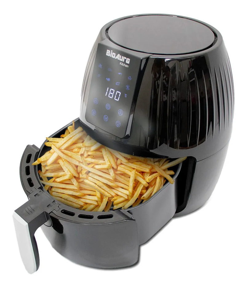 Freidora De Aire Pantalla Digital Bioaura Kitchen Frei01 Negro 1300 W