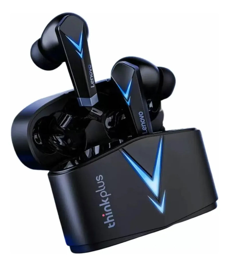 Audífono In-ear Gamer Lenovo Livepods Lp6 Luz Led Azul Negro