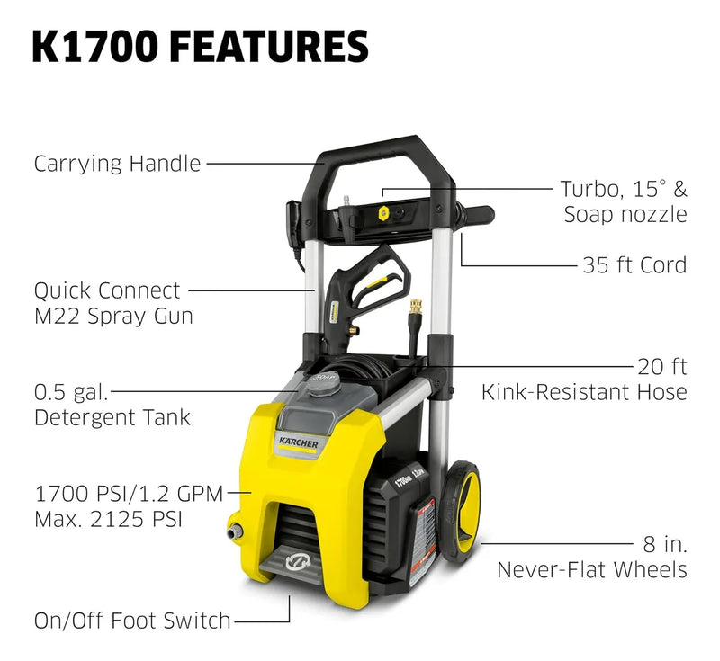 Lavadora Karcher K1700: Limpieza Ultra Rápida Y Potente