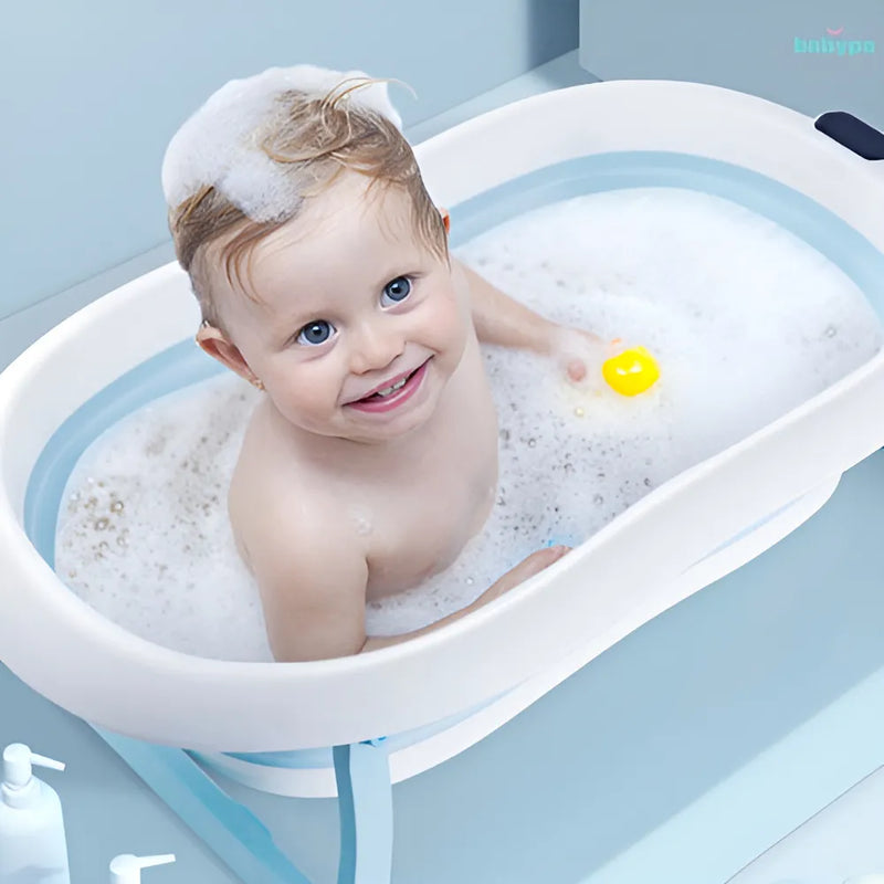 Tina Bañera Para Bebe Plegable Con Termometro Viaje Portatil