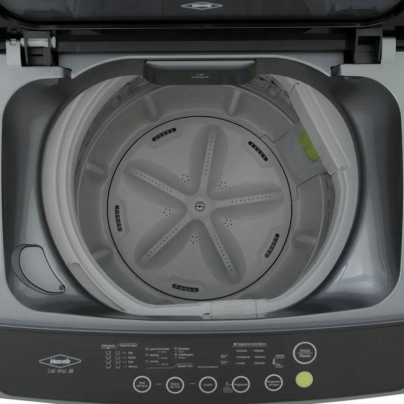 Lavadora Haceb Digital Carga Superior 11 Kg Grafito