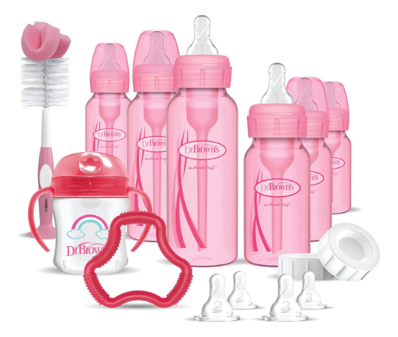 Set Dr. Brown's Options Gift Pink Kit Teteros Bebes