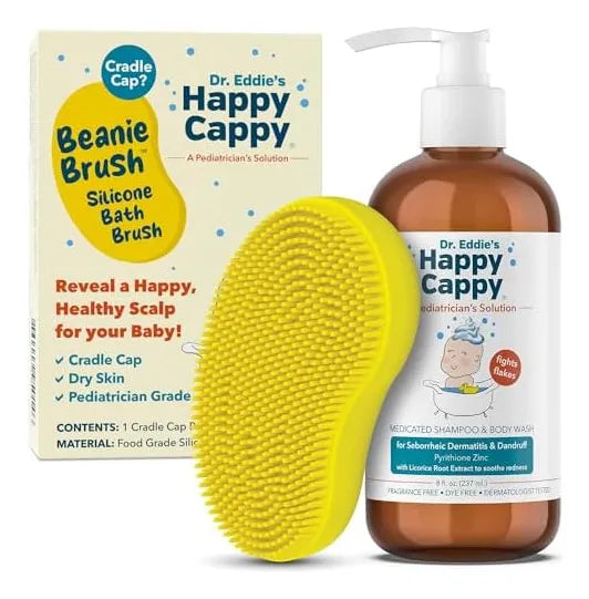 Happy Cappy Paquete De Champú Medicado Y Gel De Baño Y Ce...