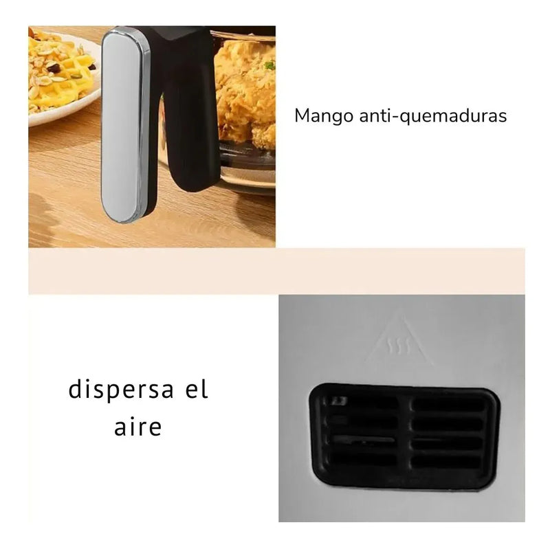 Freidora Digital Sin Aceite Air Fryer 8 Litros 2400w Blanco