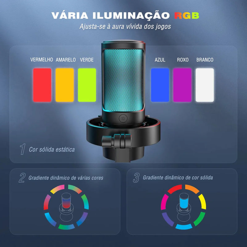Micrófono dinámico Fifine A8 Gamer modelo color negro