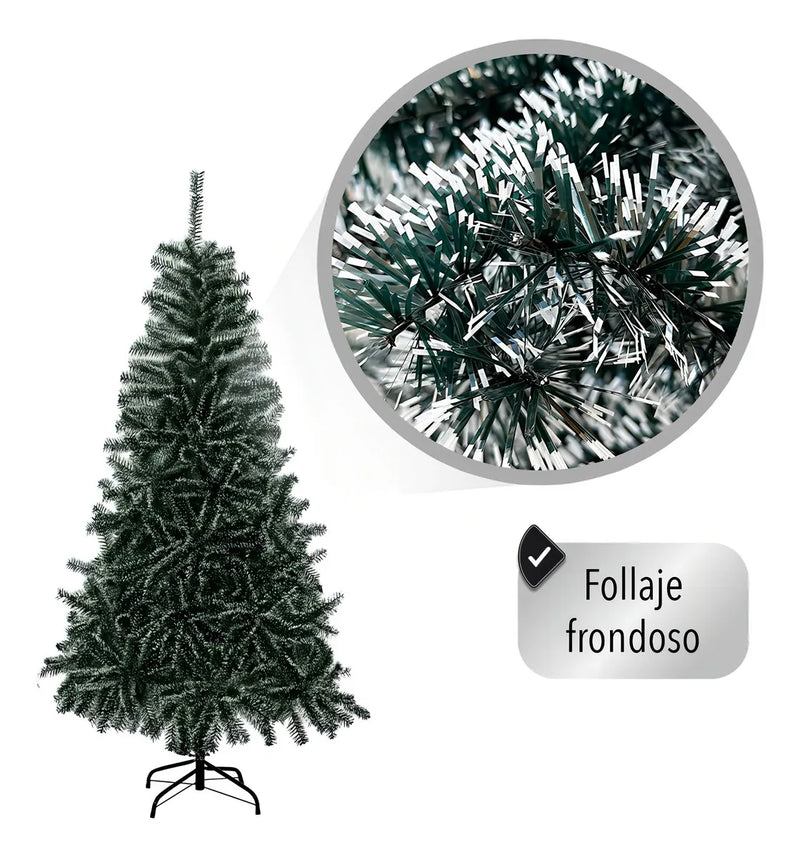 Árbol De Navidad Artificial Nevado Calidad Grande 1.80 M Color Verde