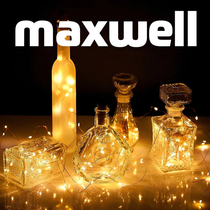 Luces Led Guirnalda Con Corcho Para Botella Hada Maxwell X10