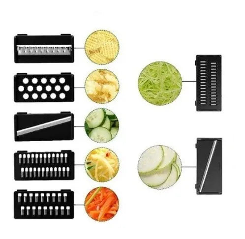 Pelador Rayador De Verduras Multifunción 9 En 1 Portatil