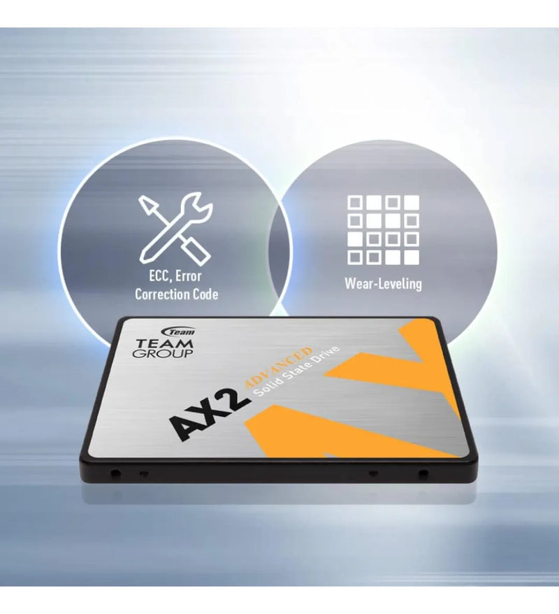 Unidad De Estado Solido De 1 Tera Sata Teamgroup Ax2 Naranja
