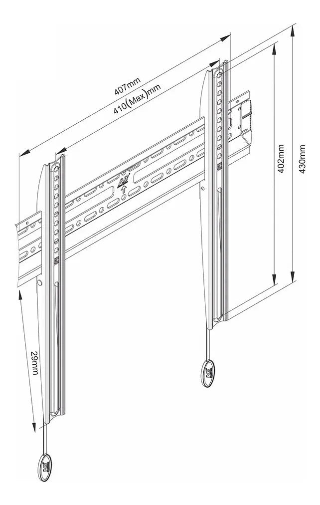 Soporte North Bayou D2-f De Pared - Tv/monitor De 32 A 55 Co Color Negro