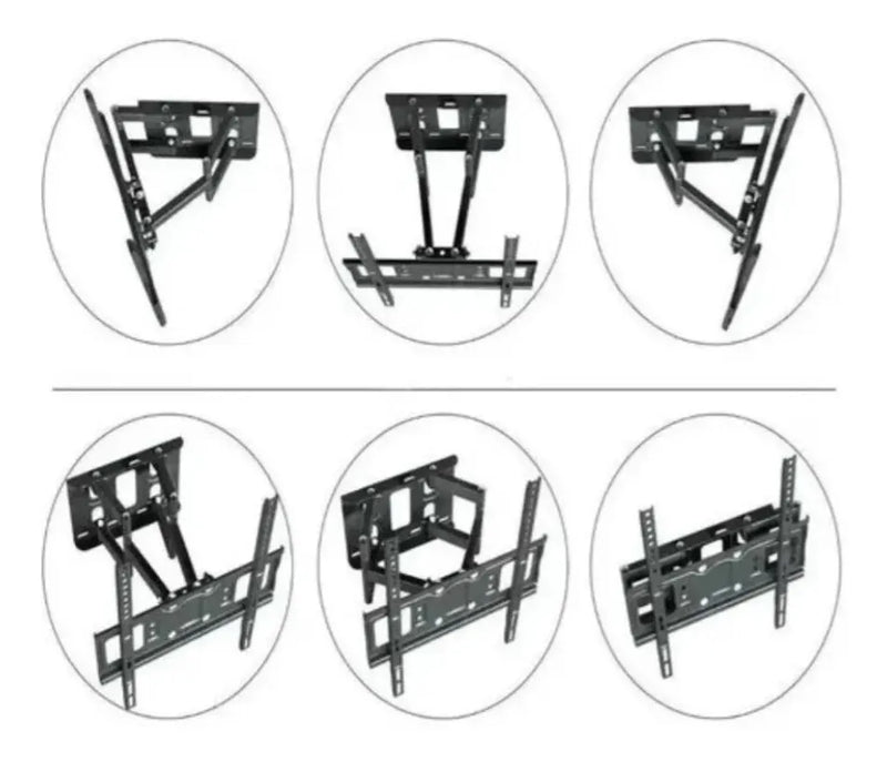 Soporte De Tv Pared Doble Brazo Articulado 32 -70 60 K Vesa Negro