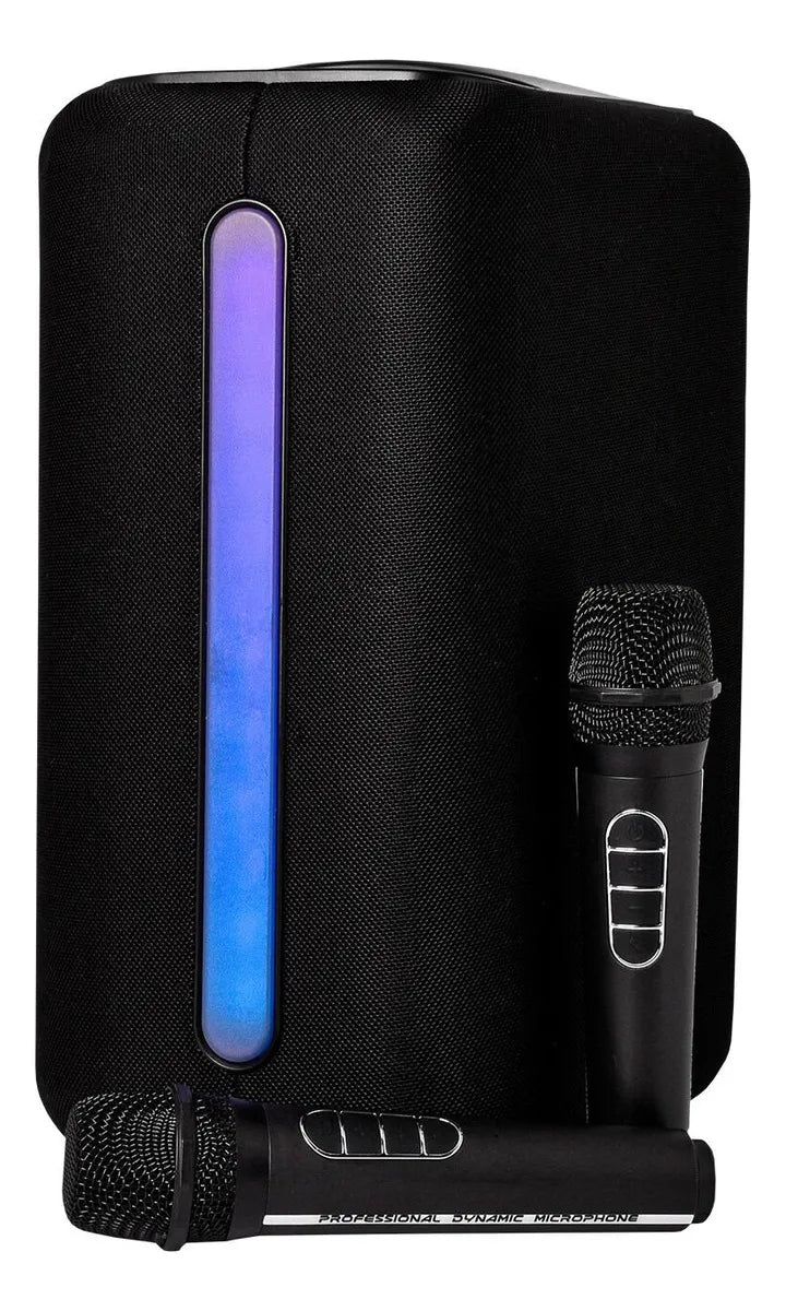 Amplificador Duett 80w Vta Con 2 Micrófonos Inalámbricos Y L Color Negro