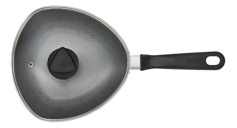 Wok Mas 24cm Tapa Vidrio A/a Imusa Talent 5861029272 Color Gris
