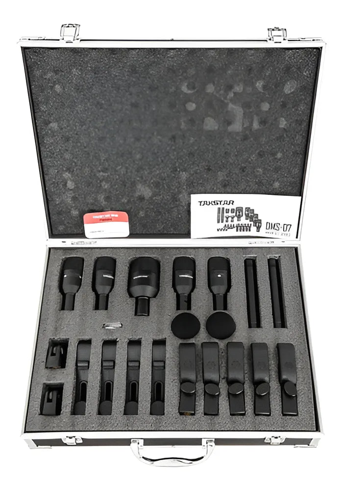 Kit de micrófono con batería Takstar Dmsd7 con funda superior, color negro