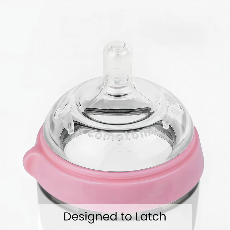 Comotomo Biberón Tacto Natural Flujo Medio 3-6 Meses 250 Ml