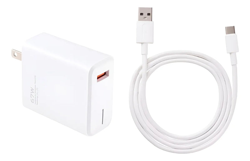 Cargador Celular Tipo C 67w Cable Carga Rápida Usb Teléfono