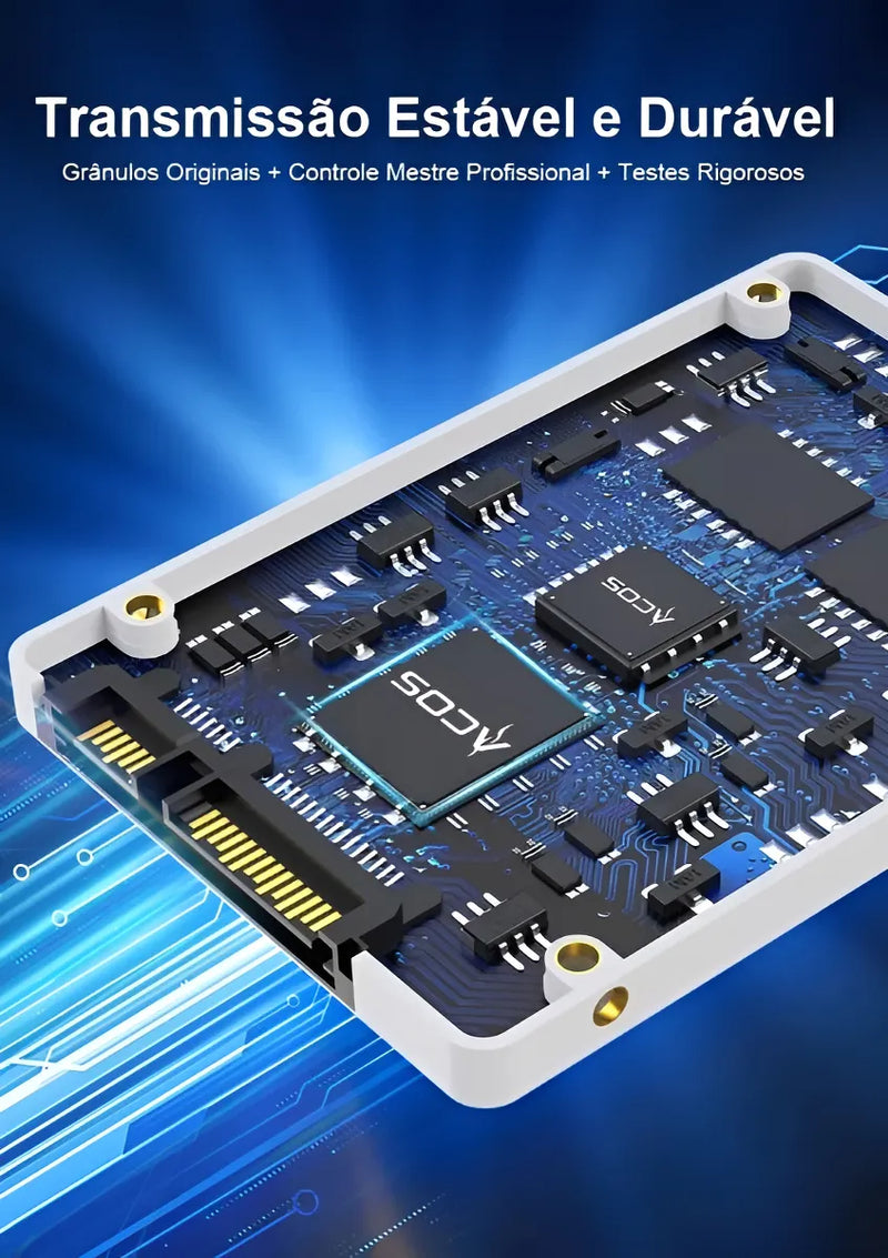 Disco sólido Acos Hd Ssd 256 GB 2.5 SATA, color blanco